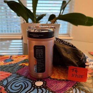 BrüMate Hopsulator Duo 2-in-1 Insulated for 12oz Cans - Glitter Rose Gold - NWT